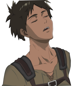 Tired Anime Character Eren Free Clipart