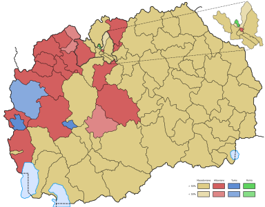 North Macedonia Demographics Map Clipart