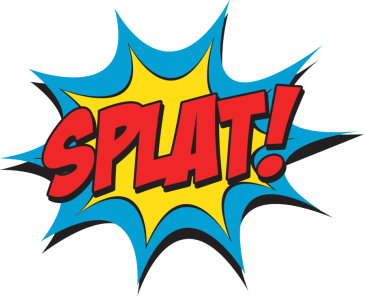 Comic Book Splat Sound Bubble Free PNG