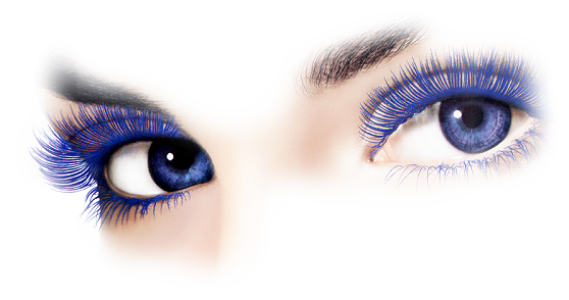 Women Eyes With Blue Mascara Free PNG