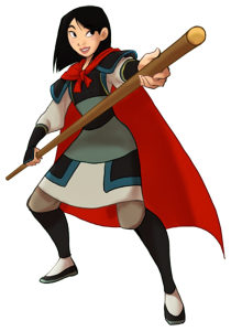 Mulan Holding Staff Disney Character Free PNG