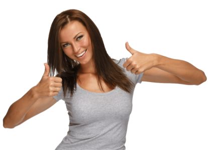 Smiling Woman Thumbs Up Free PNG
