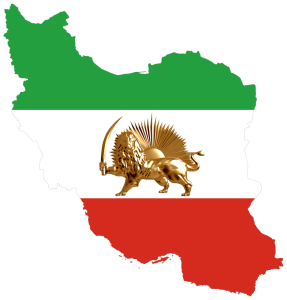 Iran Map With Lion Flag Transparent Background