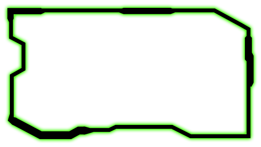 Green Neon Futuristic Frame Clipart