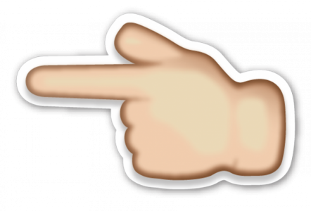 Pointing Hand Emoji Clipart