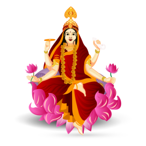 Hindu Goddess Lakshmi Illustration Clipart