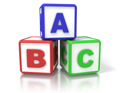 Children ABC Alphabet Blocks Transparent Background
