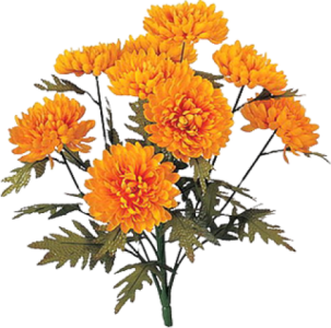 Orange Chrysanthemum Flowers Bouquet Clipart