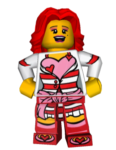 Lego Girl Character Custom Heart Outfit Clipart
