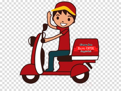 Delivery Boy On Scooter Logo PNG Image
