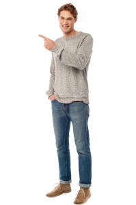 Casual Man Pointing Finger Free PNG