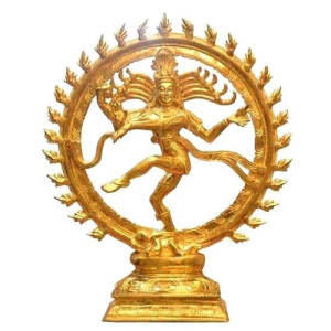 Golden Nataraja Shiva Statue Free PNG