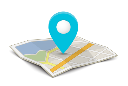 Map with Location Pin Free PNG