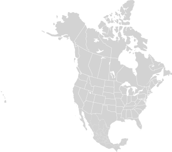 North America Map Silhouette Transparent Background