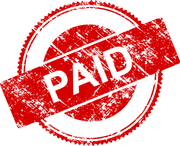 Red Grunge Paid Rubber Stamp Free PNG