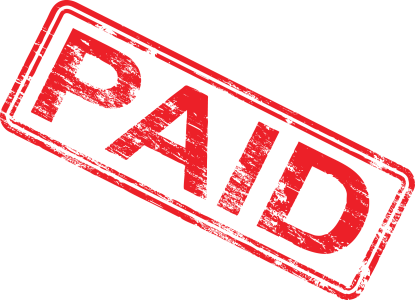 Rectangular Red Paid Rubber Stamp Free Clipart