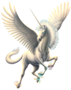 Magical White Pegasus Unicorn Free PNG