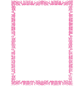 Pink Vintage Ornamental Border Frame Free Clipart