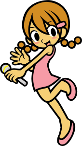 Rhythm Tengoku Girl With Microphone Free Clipart
