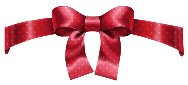 Red Dotted Ribbon Bow Free PNG