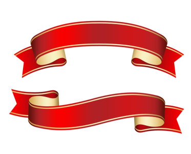 Elegant Red And Gold Ribbon Banners Free PNG