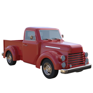 Vintage Red Pickup Truck Free Download
