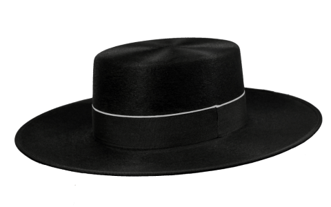 Black Flat Crown Amish Hat Free Clipart
