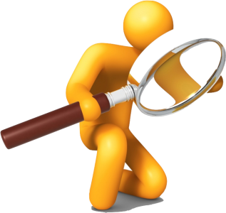 3D Man With Magnifying Glass Free Download