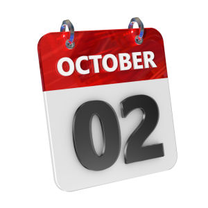 October 2nd 3D Calendar Icon Free Download