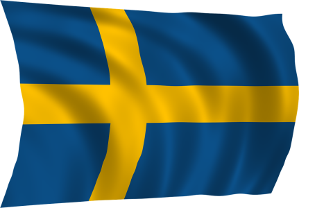 Waving Flag of Sweden Clipart