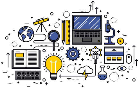 Education and Science Doodle Concept PNG Image