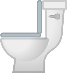 Simple Toilet Bowl Vector Clipart