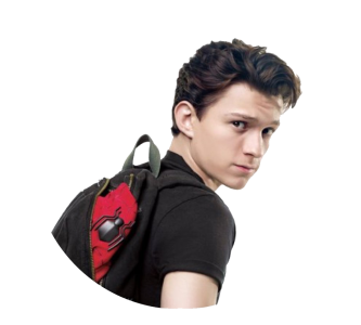 Tom Holland Peter Parker with Backpack Transparent Background