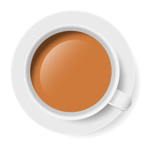 Top View of Cup of Coffee Clipart