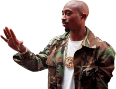 Tupac Shakur Rapper Holding Hand Up Clipart