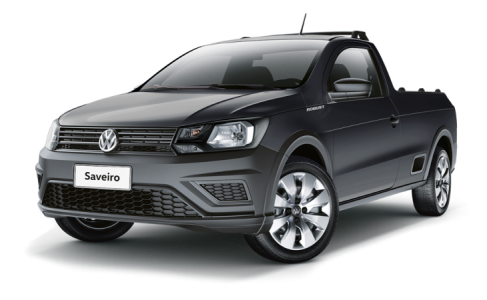 Dark Grey Volkswagen Saveiro Pickup Truck Transparent Background
