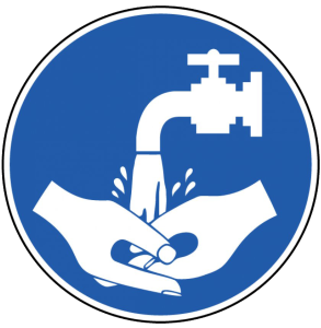 Mandatory Hand Washing Blue Sign Transparent Background