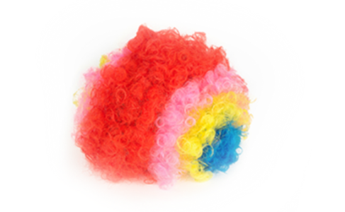 Colorful Rainbow Clown Wig Free PNG