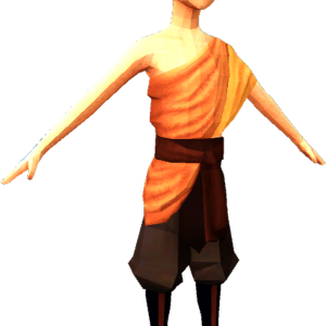 3D Monk Character Body Free Clipart