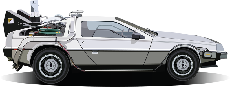 DeLorean Time Machine Vector Free Clipart