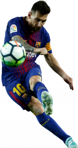 Lionel Messi Kicking Football Free Clipart