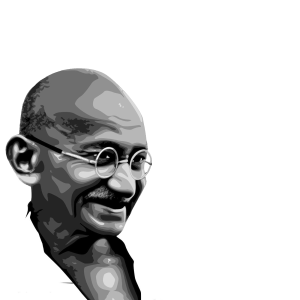 Mahatma Gandhi Vector Portrait Free Clipart