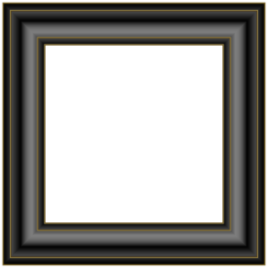 Black Picture Frame With Gold Trim Clipart