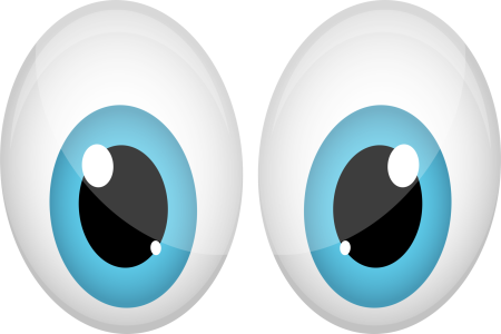 Big Cartoon Blue Eyes Free Clipart