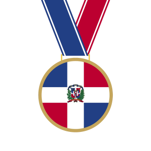 Dominican Republic Flag Medal Free Clipart