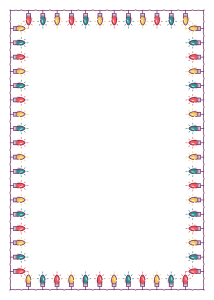 Colorful Christmas Lights Frame Free Clipart