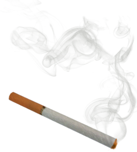 Lit Cigarette with Smoke Free Clipart