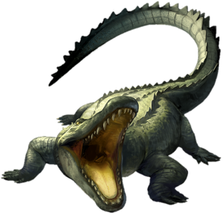 Giant Fantasy Crocodile Monster Free Clipart