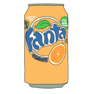 Fanta Orange Can Sketch Free PNG