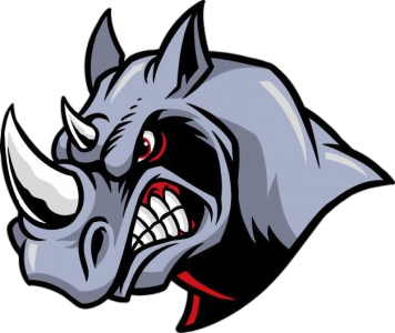 Angry Rhino Mascot Clipart